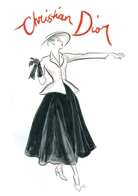 christian dior sketches.